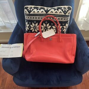 Chanel Coral Executive Tote